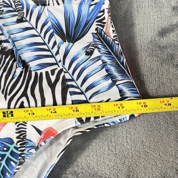 GRACE KARIN Women Swimwear One Piece Backless Swimsuit Floral Lace Up Flamingo - Picture 14 of 16